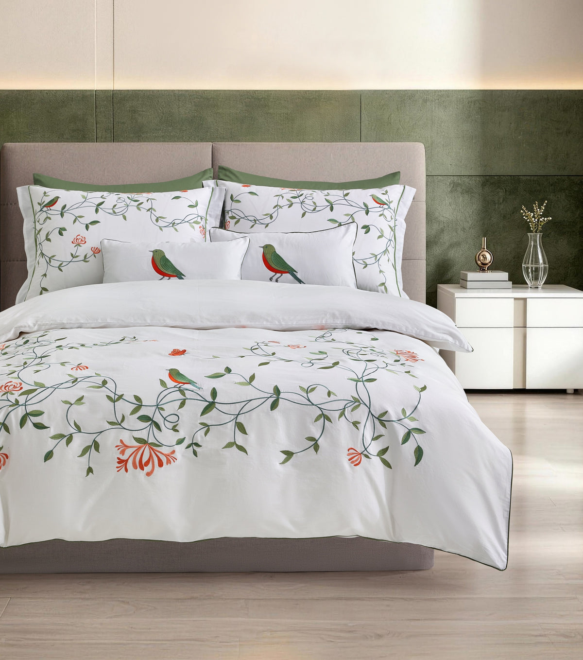 Blooming Garden- Embroidered- Iron Free