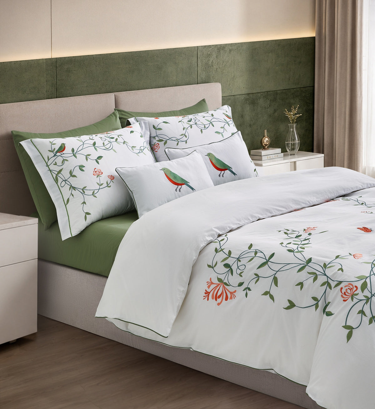 Blooming Garden- Embroidered- Iron Free