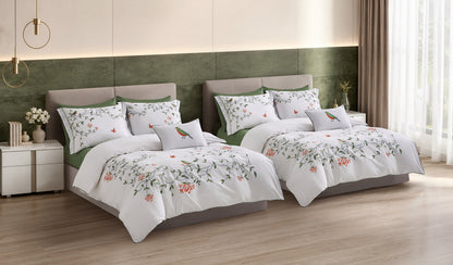 Blooming Garden- Embroidered- Iron Free