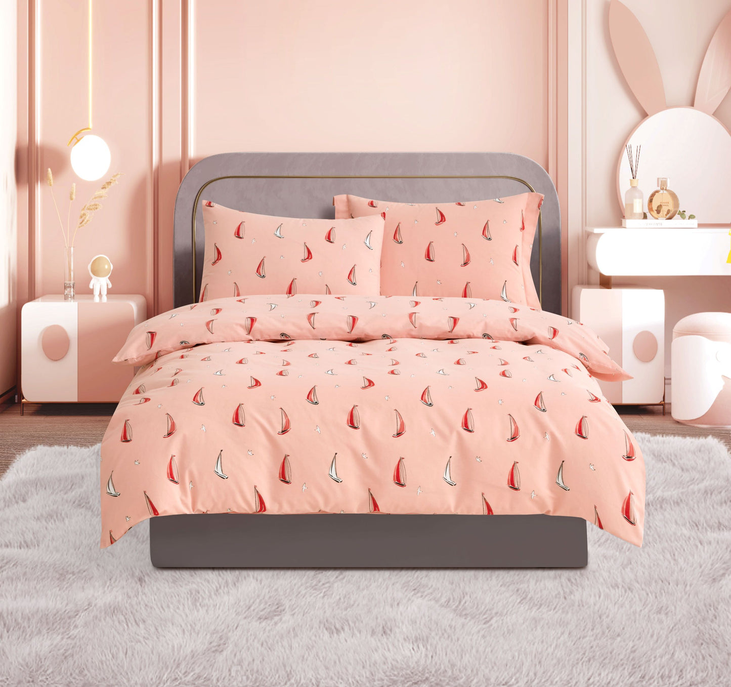 Boats pink- Iron Free