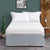 Silver Grey Square Quilted Bed-skirt